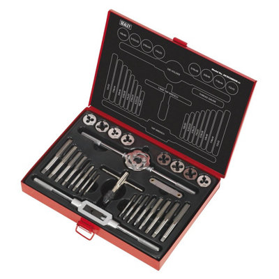 Sealey Tap & Die Set 28 Pieces Split Dies Imperial BSW 1/8"-1/2" AK3028BSW - 5