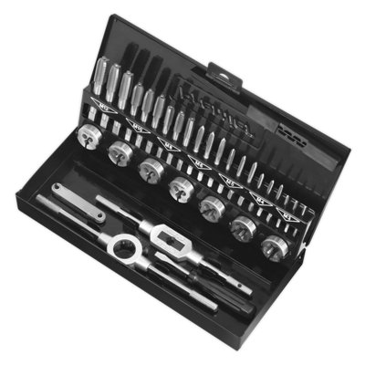 Sealey Tap & Die Set 32 Pieces Split Dies HSS 4341 - Metric Tool AK3015HSS