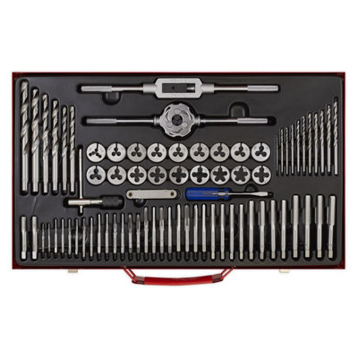 Sealey Tap & Die Set Split Dies With Machined Lead-Ins 76 Pieces Steel AK3076 - 5