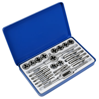 Sealey Tap & Split Die Set Imperial 24 Pieces Carbon Steel Coarse Fine AK3024IMP