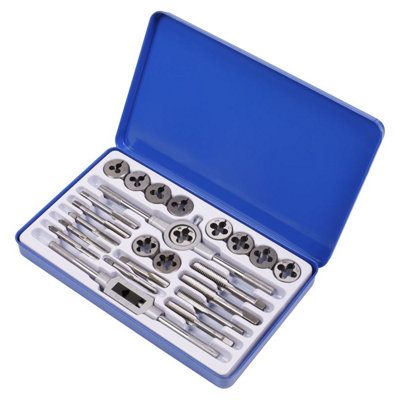 Sealey Tap & Split Die Set Imperial 24 Pieces Carbon Steel Coarse Fine AK3024IMP - 7