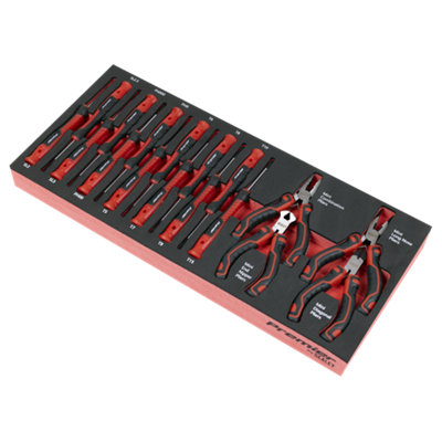 Sealey TBT67 Precision Screwdriver & Mini Pliers Set with Tool
