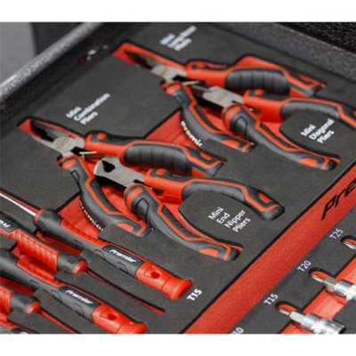 Sealey TBT67 Precision Screwdriver & Mini Pliers Set with Tool