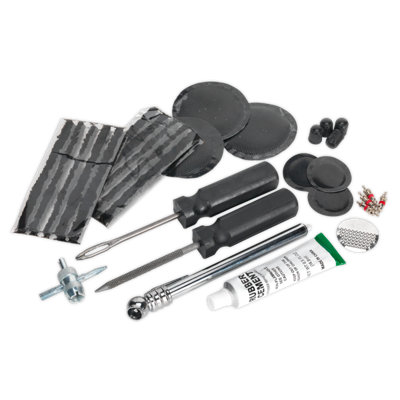 Sealey Temporary Puncture Repair & Service Kit With Tyre Pressure Gauge TST09