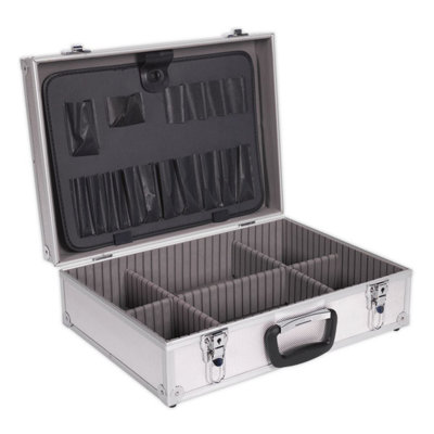 Sealey Tool Case Box Aluminium Square Edges Organiser Storage Workshop AP603 - 6