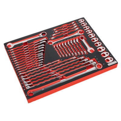 Sealey Tool Chest 14 Drawers Ball Bearing Slide Orange 446Pc Tool Kit ...