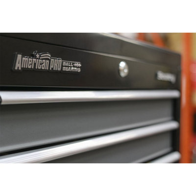 Sealey Tool Chest Combination 16 Drawer with Ball-Bearing Slides - Black/Grey AP35STACK