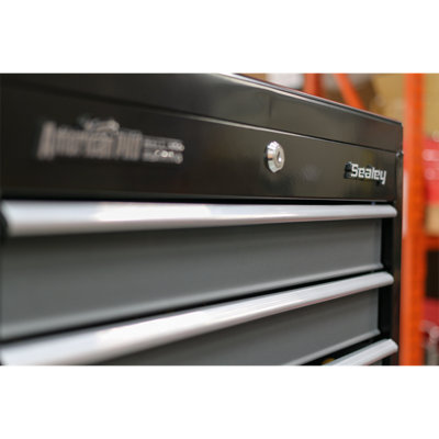 Sealey Tool Chest Combination 16 Drawer with Ball-Bearing Slides - Black/Grey AP35STACK