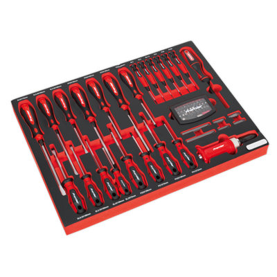 Sealey Tool Chest14 Drawer Ball Bearing Slides Red 446 Pcs Tool Kit TBTPCOMBO1 - 4