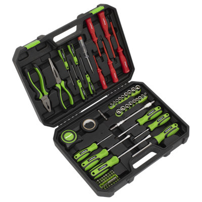 Sealey Tool Kit With Reversible 72-Tooth Ratchet Bit Driver 73 Pieces S01220