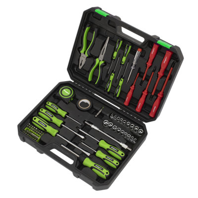 Sealey Tool Kit With Reversible 72-Tooth Ratchet Bit Driver 73 Pieces S01220