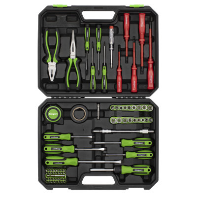 Sealey Tool Kit With Reversible 72-Tooth Ratchet Bit Driver 73 Pieces S01220 - 3