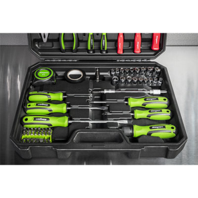 Sealey Tool Kit With Reversible 72-Tooth Ratchet Bit Driver 73 Pieces S01220 - 4