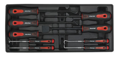 Sealey Tool Scraper & Hook Set With Tool Tray 9 Pieces 176.5 x 397 x 55mm TBT23