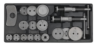 Sealey Tool Tray With Brake Wind Back Tool Kit 18 Pcs 176.5 x 397 x 55mm TBT27