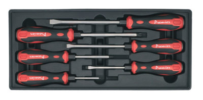 Sealey Tool Tray with Hammer-Thru Screwdriver Set 6pc TBT29