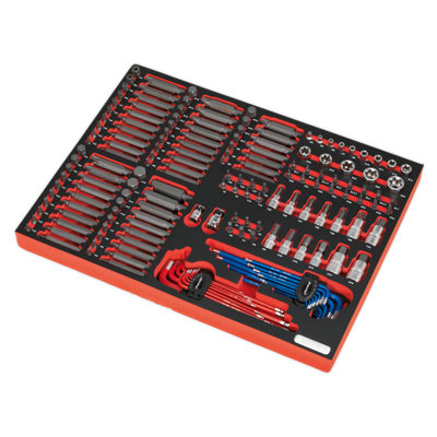 Sealey Tool Tray With Specialised Bits & Sockets 177 Pieces 530x397x45mm TBTP07