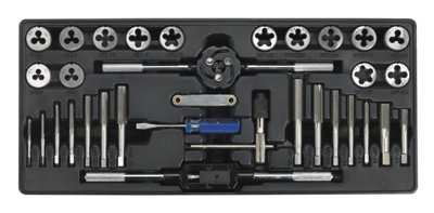 Sealey Tool Tray With Tap & Die Set 33 Pieces 176.5 x 397 x 55mm For AP24 TBT26
