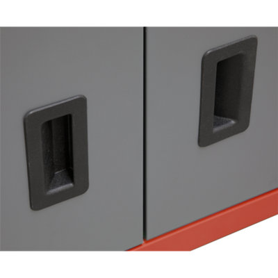 Sealey Topchest, Mid-Box & Rollcab 9 Drawer Stack - Red AP2200BBSTACK