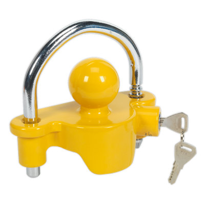 Sealey Tow Ball Trailer Hitch Lock 12mm Steel Bar & Cast Steel Body 50mm TB45
