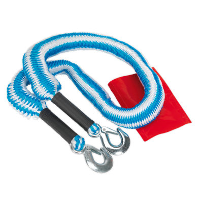 Sealey Tow Rope 2000kg Rolling Load Capacity Heavy Duty Blue/White Towing TH2502