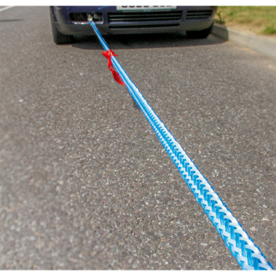 Sealey Tow Rope 2000kg Rolling Load Capacity Heavy Duty Blue/White ...