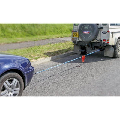 Sealey Tow Rope 2000kg Rolling Load Capacity Heavy Duty Blue/White ...