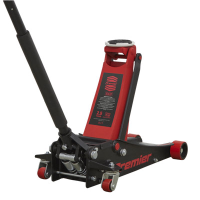 Sealey Trolley Jack 2.5 Tonne Low Entry With Rocket Lift Red/Black 2501LE