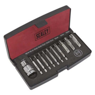 Sealey TRX-Star Fitting Extractor Set Storage Case With EVA Foam 11 Piece AK756T