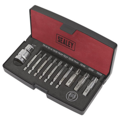 Sealey TRX-Star Fitting Extractor Set Storage Case With EVA Foam 11 Piece AK756T