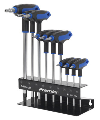 Sealey TRX-Star Key Set 9 Pieces T-Handle Daily Professional Use AK7196