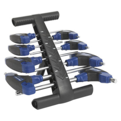 Sealey TRX-Star Key Set With Storage Stand 8 Pieces Composite T-Handle AK7145