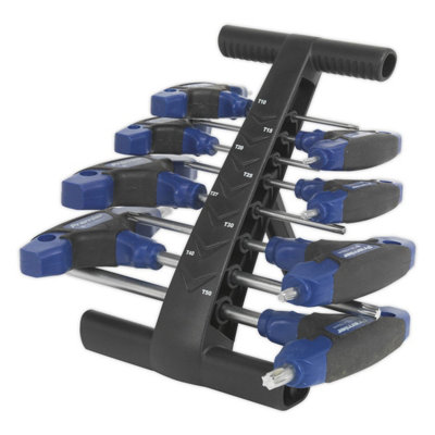 Sealey TRX-Star Key Set With Storage Stand 8 Pieces Composite T-Handle AK7145