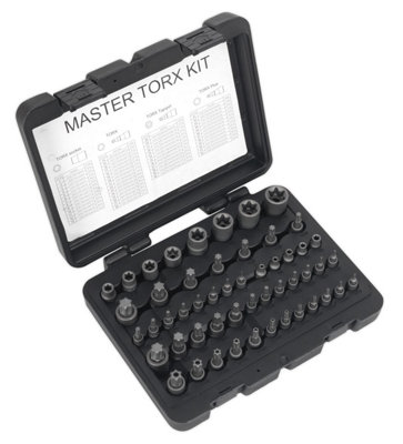 Sealey TRX-Star Master Socket Set Chrome Vanadium Steel 52 Pieces AK6199