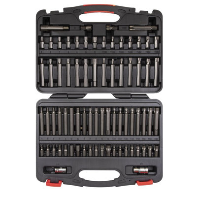 Sealey TRX-Star Security Hex Ribe Spline Bit Set 74 Pieces 3/8