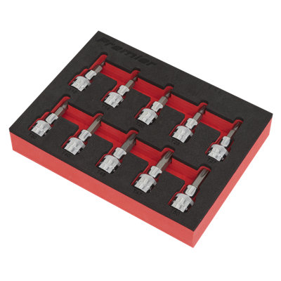 Sealey TRX-Star Socket Bit Set 10 Pieces 3/8" Square Drive Rrofessional AK6242