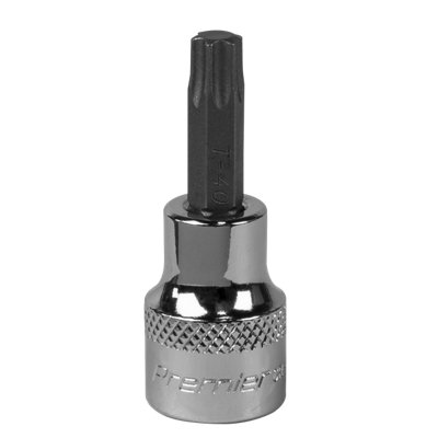 Sealey TRX-Star Socket Bit T40 3/8" Square Drive Chrome Vanadium Steel SBT013