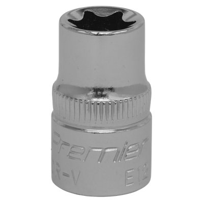 Sealey TRX-Star Socket E12 3/8" Square Drive Chrome Vanadium Steel Tool SET008