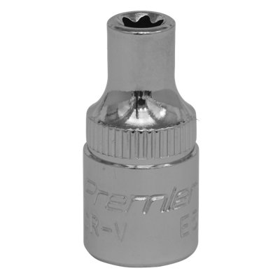 Sealey TRX-Star Socket E5 1/4" Square Drive Chrome Vanadium Steel Tool SET002