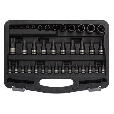 Sealey TRX-Star Socket/Security Socket Bit Set 38 Pieces Black Series AK6197B