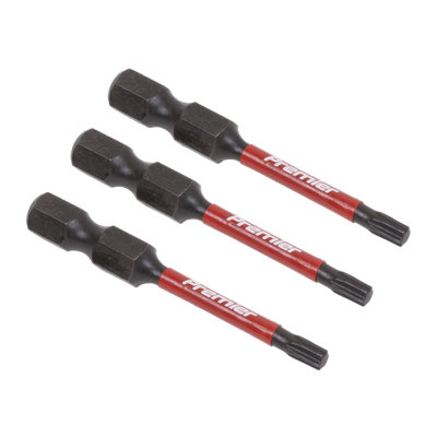 Sealey TRX-Star T15 Impact Power Tool Bits Forged From S2 Steel 50mm 3pc AK8241