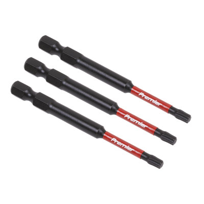 Sealey TRX-Star T20 Impact Power Tool Bits Forged From S2 Steel 75mm 3pc AK8267