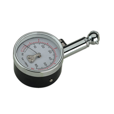Sealey Tyre Pressure Gauge With Diameter 50mm Dial Up To 60 PSI TUV/GS Approved TST/PG99