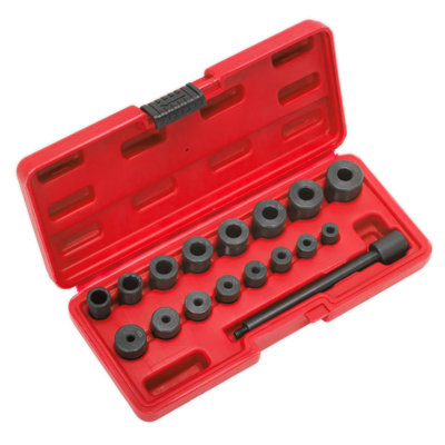 Sealey Universal Clutch Aligning Tool Set Chemically Blackened Steel 17pc AK710