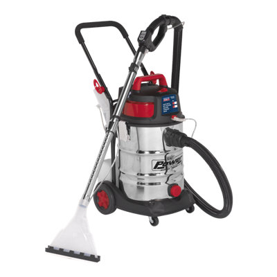 Sealey Valet Machine Wet & Dry With Two Fixed Wheels 30L Stainless Bin ...