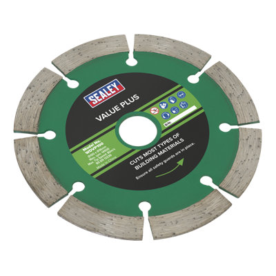 Sealey Value Plus Diamond Blade For Hard & Medium Materials 100 x 16mm WDVP100