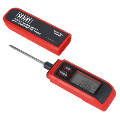 Sealey VS1000 Digital Thermometer with Temperature Probe