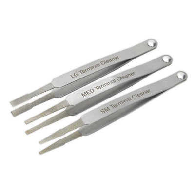 Sealey Vs9202 Terminal Cleaner Set 3Pc - Diamond Grip