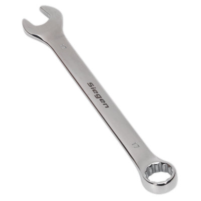 Sealey WallDrive Combi Spanner Chrome Vanadium Steel Polished Finish 17mm S01017