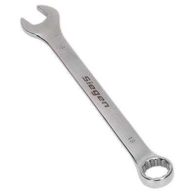 Sealey WallDrive Combi Spanner Chrome Vanadium Steel Polished Finish 18mm S01018